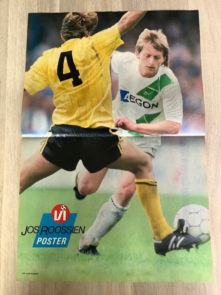Poster Jos Roossien Half Jaren 80 bij FC Groningen, Ophalen of Verzenden, Zo goed als nieuw, Overige binnenlandse clubs, Poster, Plaatje of Sticker