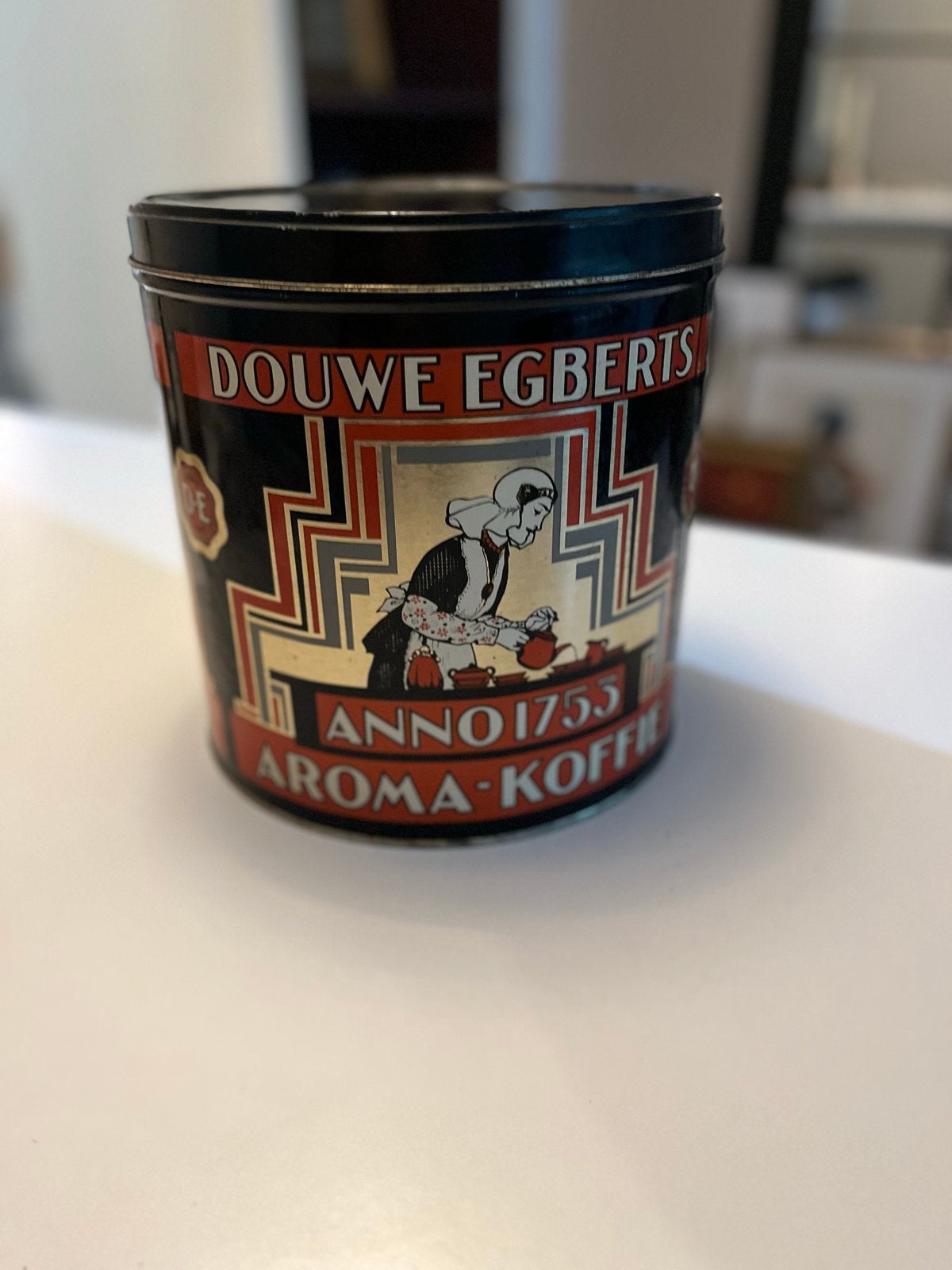 Vintage Douwe Egberts Aroma Koffie Blik - Anno 1753, Verzamelen, Ophalen, Gebruikt, Koffie, Douwe Egberts