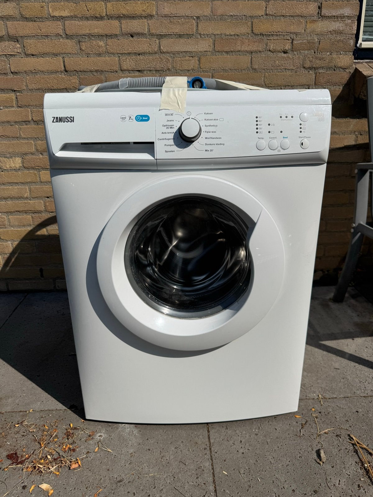 Zanussi Wasmachine 7kg - Gratis af te halen (Delft), Witgoed en Apparatuur, Wasmachines, Ophalen, Gebruikt, Voorlader, Kort programma