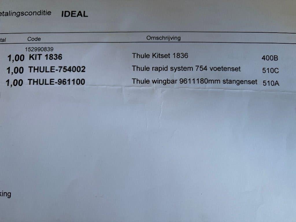Thule WingBar Evo Alfa Romeo Giulia sedan, Auto diversen, Ophalen, Zo goed als nieuw