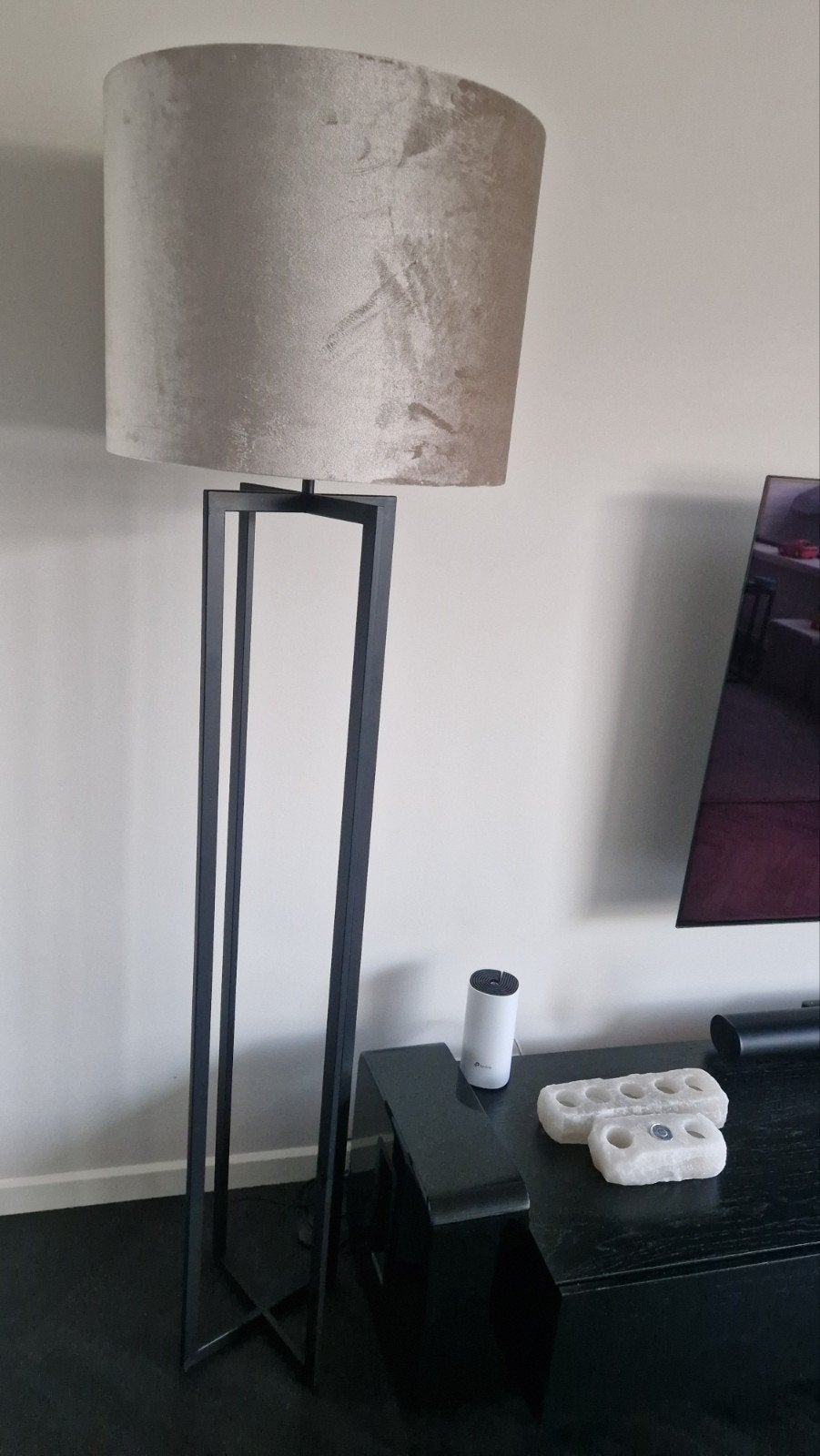 Light & Living Vloerlamp met Kap - 180cm, Huis en Inrichting, Lampen | Vloerlampen, Ophalen, Modern, Industrieel, Zo goed als nieuw