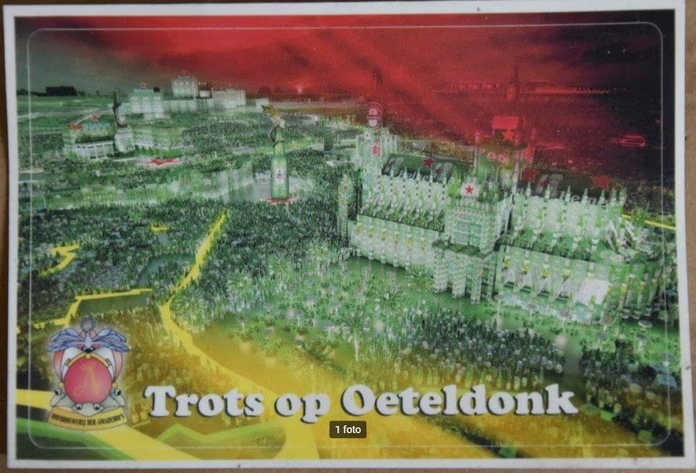 carnaval sticker Trots op Oeteldonk Hofbrouwerij Amadeiro's, Ophalen of Verzenden, Nieuw, Bedrijf of Vereniging