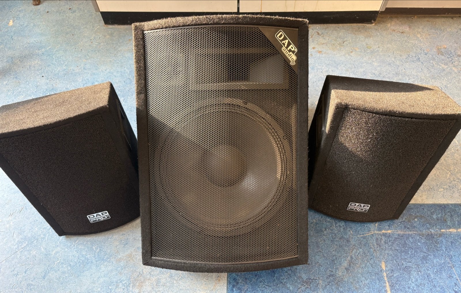 DAP MCM15 + DAP MCM8 x2 passieve speakerset, Gebruikt, Speakerset, Ophalen, 150 watt of meer