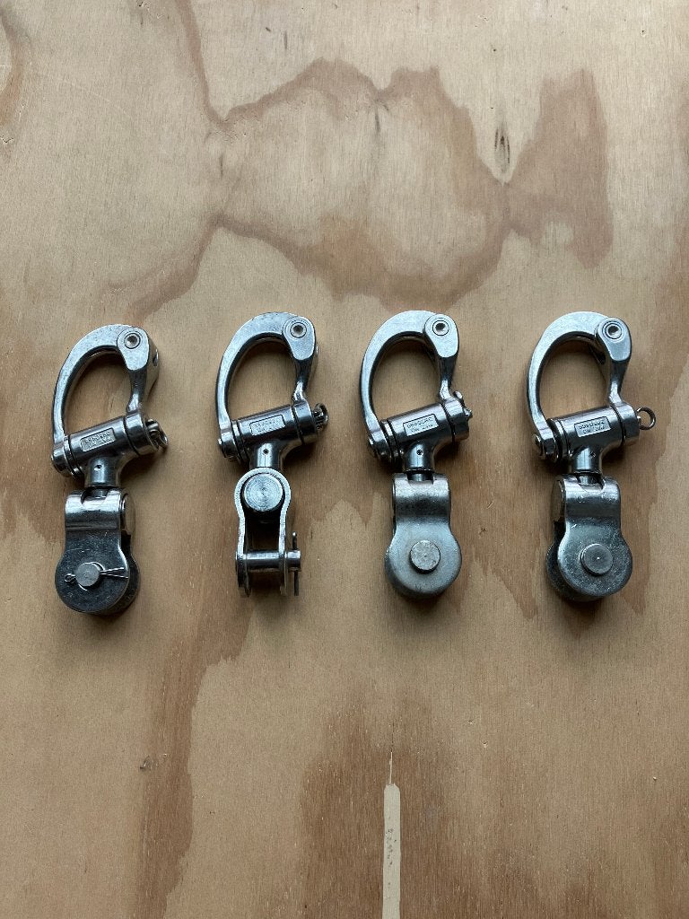 RVS Snap shackles met swivel NM, Watersport en Boten, Ophalen of Verzenden, Nieuw, Lijn of Blok