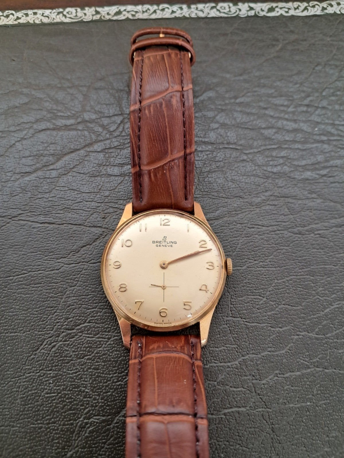 Breitling Geneve, Staal, Breitling, Polshorloge, Verguld