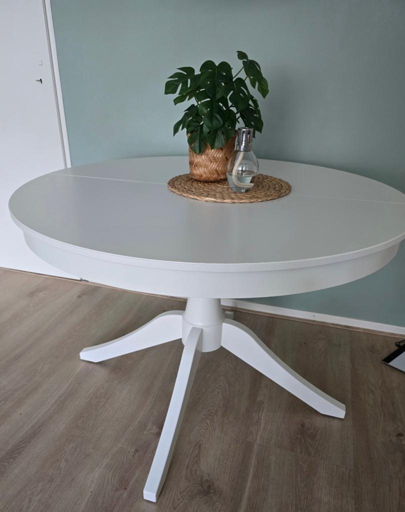 Complete Ikea Rosentorp eethoek, Ophalen, 200 cm of meer, 50 tot 100 cm, Zo goed als nieuw