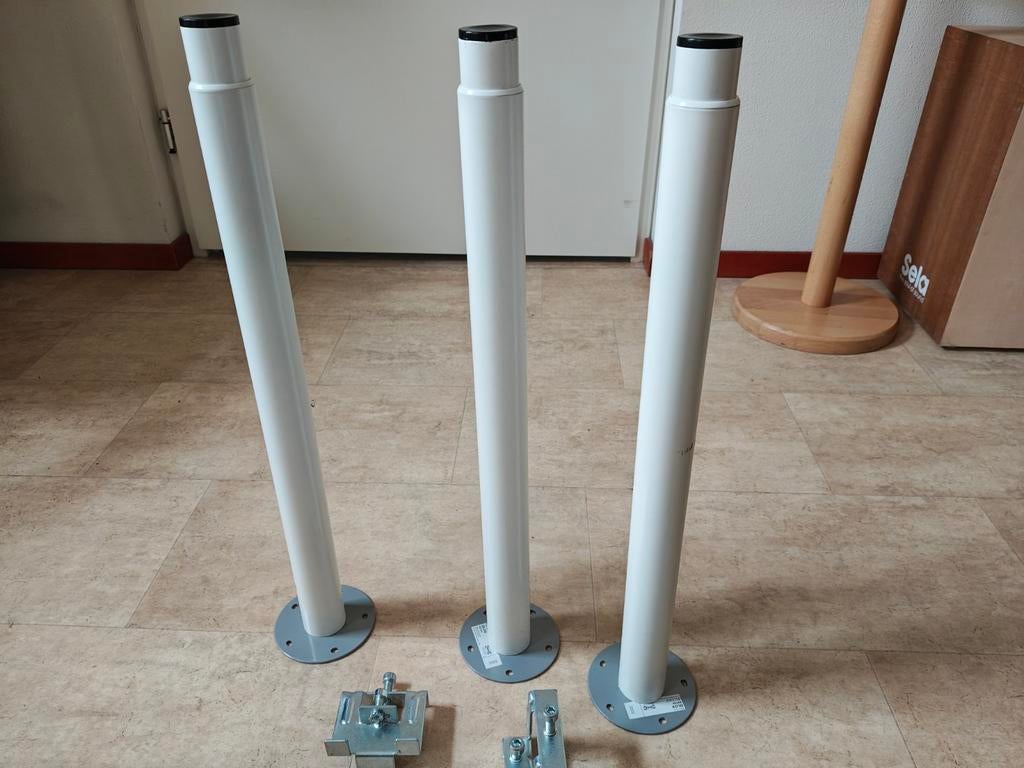 3x IKEA OLOV tafelpoten wit, met tafelbevestiging, Huis en Inrichting, Tafelonderdelen, Ophalen, Tafelpoot, Minder dan 50 cm, Gebruikt