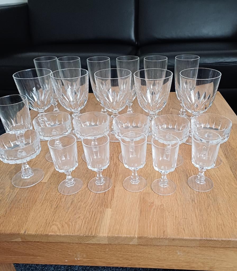 Kristallen glazen uit glasservies, Verzamelen, Ophalen of Verzenden, Gebruikt, Overige typen