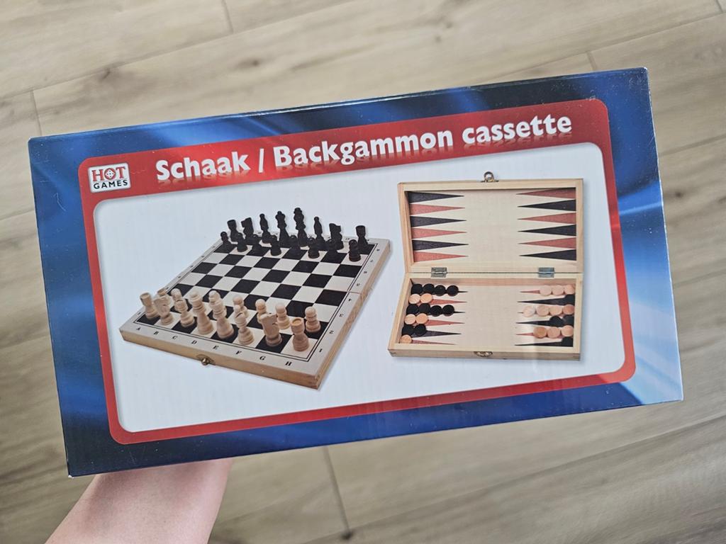 Hot Games Schaak - Backgammon  Klapcassette  - Nieuw!, Ophalen, Nieuw