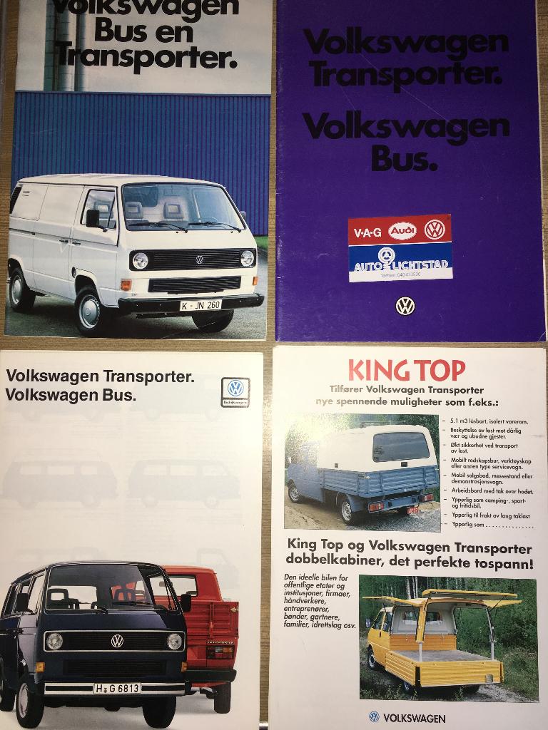 4x Volkswagen Bus / Transporter T3 & T4 brochures folders, Boeken, Ophalen of Verzenden, Zo goed als nieuw, Volkswagen