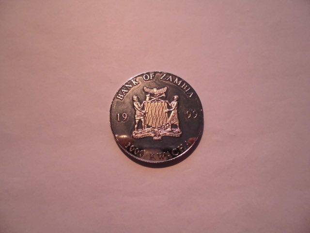 1 munt Zambia 1000 kwacha 1999, Postzegels en Munten, Munten | Afrika, Ophalen of Verzenden, Zambia, Losse munt