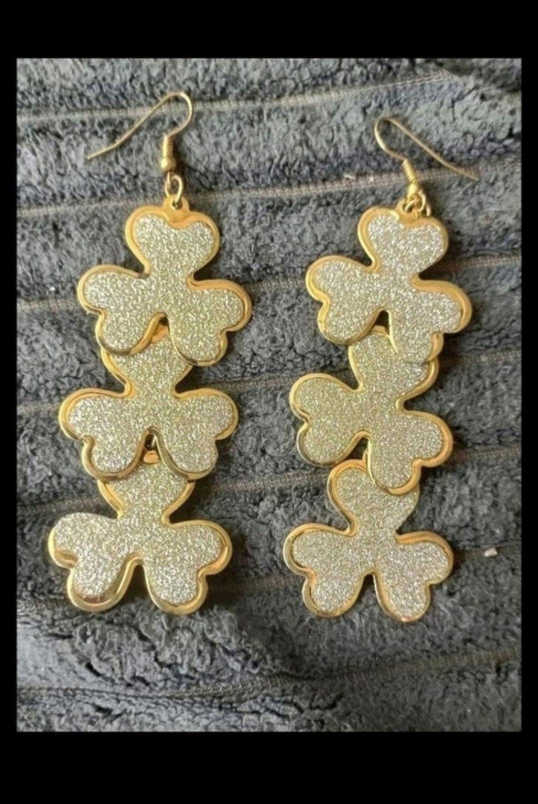 Oorbellen groot klavertjes, Sieraden, Tassen en Uiterlijk, Oorbellen, Verzenden, Nieuw, Zilver, Hangers