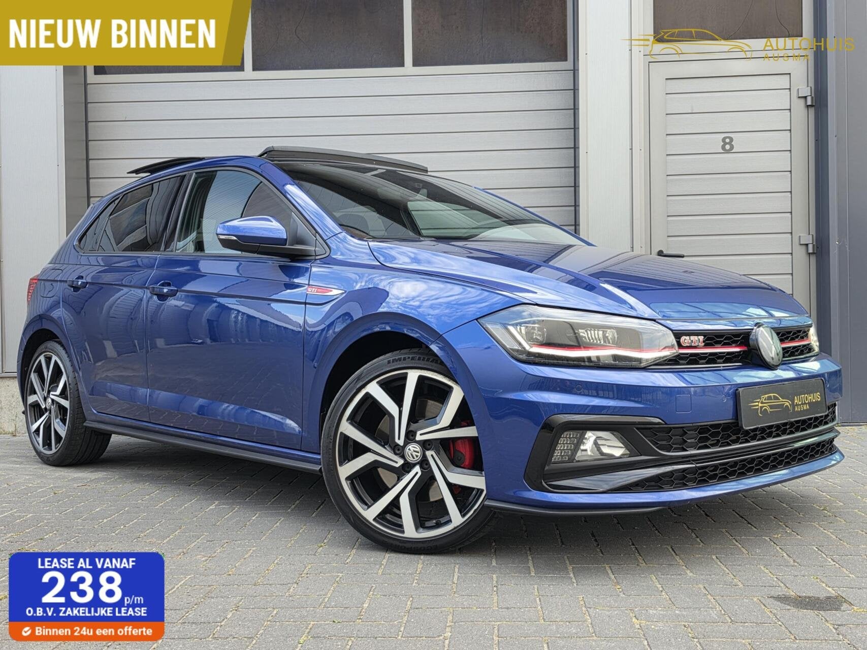 Volkswagen Polo 2.0 TSI GTI Pano/ACC/Virtual/Trekhaak/Led/, Stof, Gebruikt, 4 cilinders, Blauw