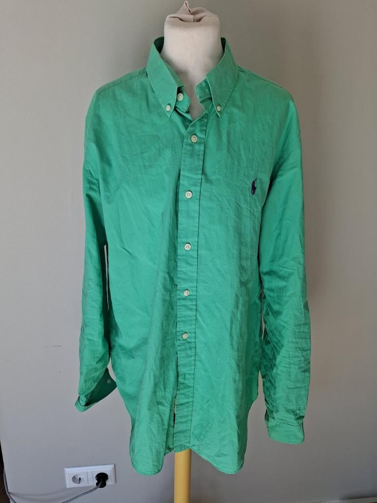 Ralph Lauren overhemd groen maat L, Ophalen of Verzenden, Zo goed als nieuw, Groen
