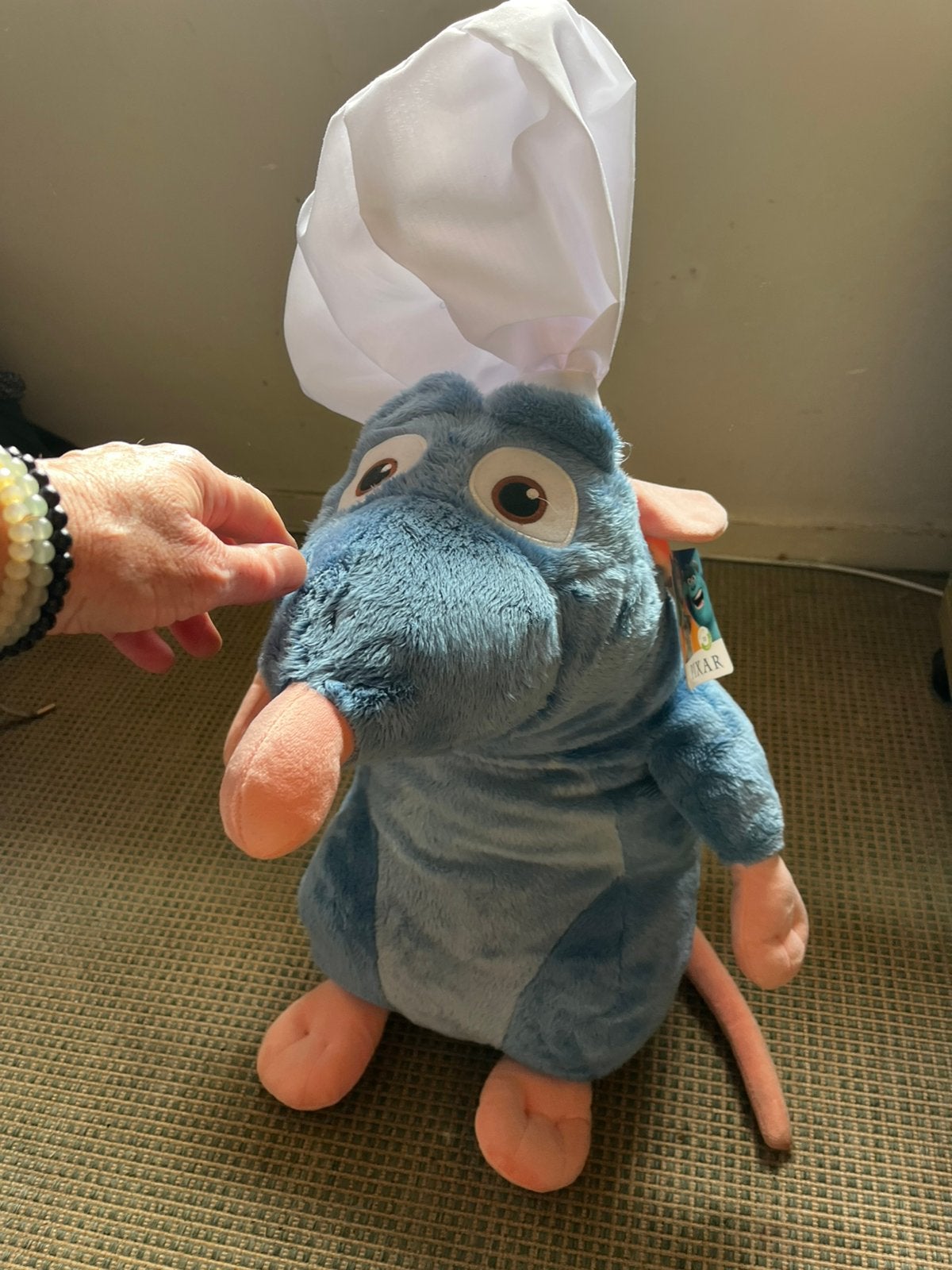 Mega grote knuffel Ratatouille Remy. Nooit gebruikt!, Ophalen, Muis, Blauw, Nieuw