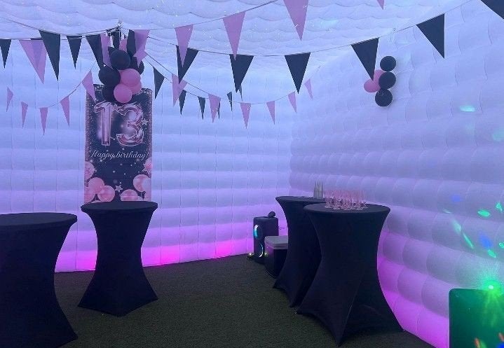Witte Opblaasbare partytent te koop 6x6, Tuin en Terras, Partytenten, Ophalen of Verzenden, 5 tot 8 meter