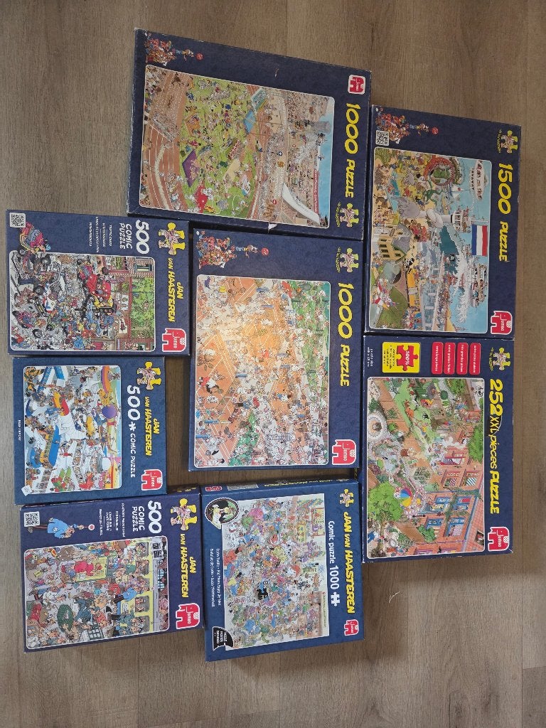 Jan van haasteren puzzles, Hobby en Vrije tijd, Denksport en Puzzels, Ophalen of Verzenden, 500 t/m 1500 stukjes, Zo goed als nieuw