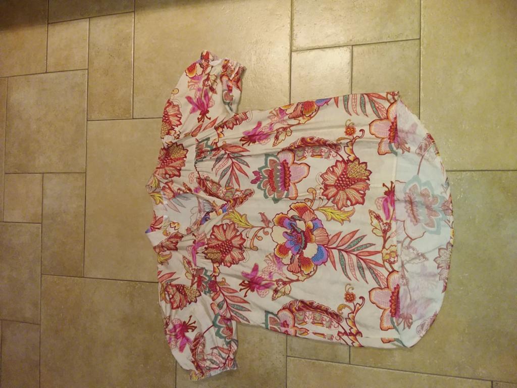 Gebloemde blouse maat 44-46, Ophalen of Verzenden, Gedragen, Maat 46/48 (XL) of groter, Overige kleuren