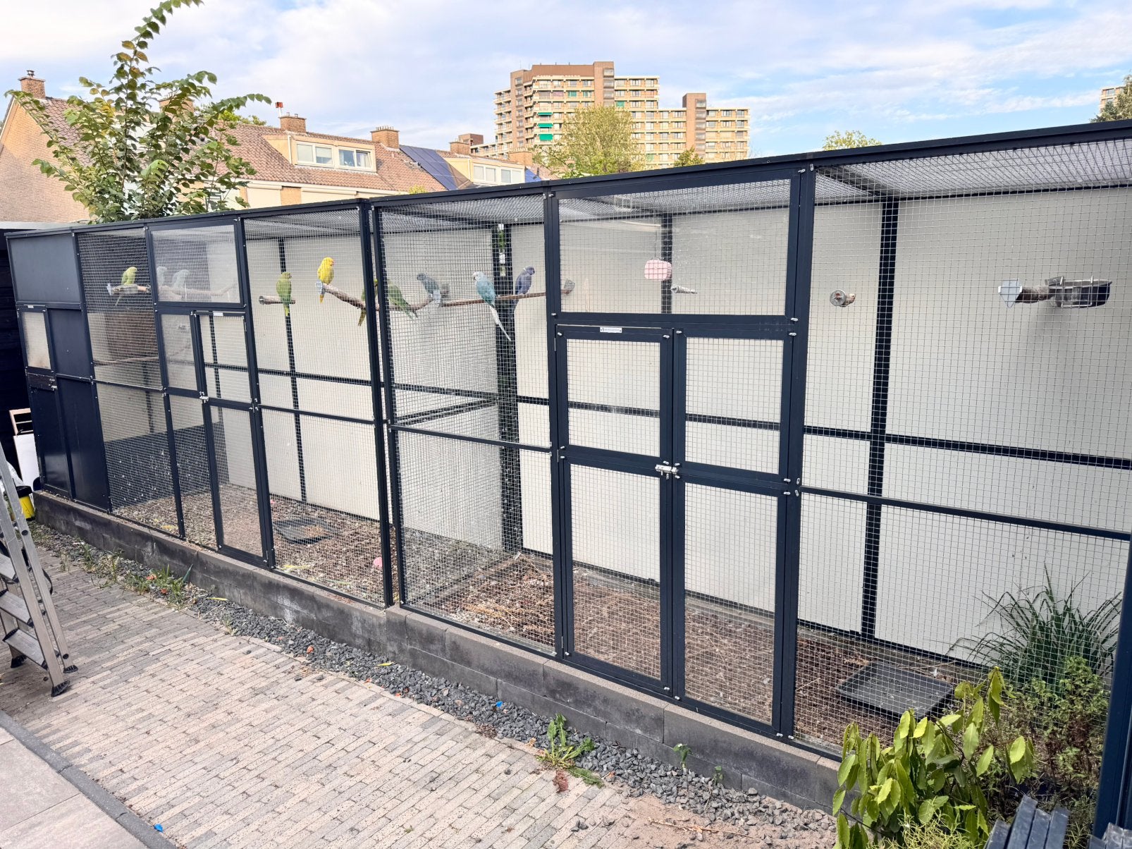 Voliere aluminium, Dieren en Toebehoren, Vogels | Hokken en Kooien, Ophalen, Zo goed als nieuw, Aluminium, Volière