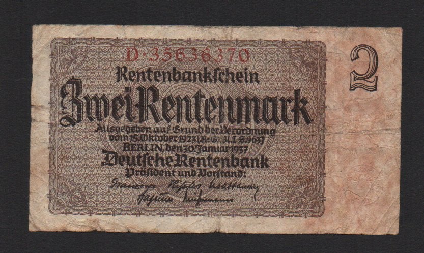 Duitsland 2 Mark Bankbiljet 1937 Zeer Fraai Biljet, Ophalen of Verzenden, Duitsland, Los biljet