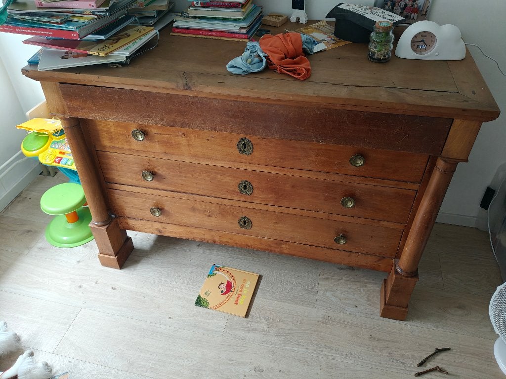 Antique Napoléon style wooden commode, Ophalen