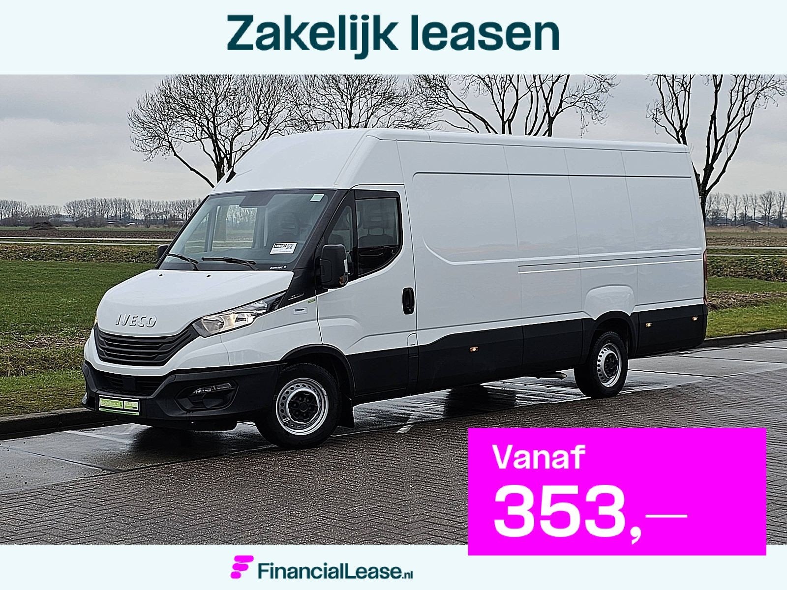 Iveco Daily 35S16V 2.3 L4H2 Airco 3 Zits Vleugeldeuren Euro6, Gebruikt, Iveco, Wit, Bedrijf