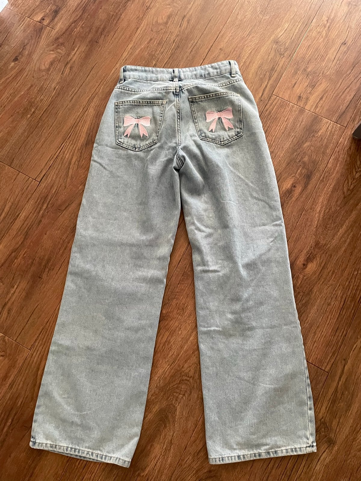 Meet Me There Baggy Spijkerbroek met Strikjes XXS/XS, Kleding | Dames, Ophalen of Verzenden, Zo goed als nieuw, Blauw, W27 (confectie 34) of kleiner