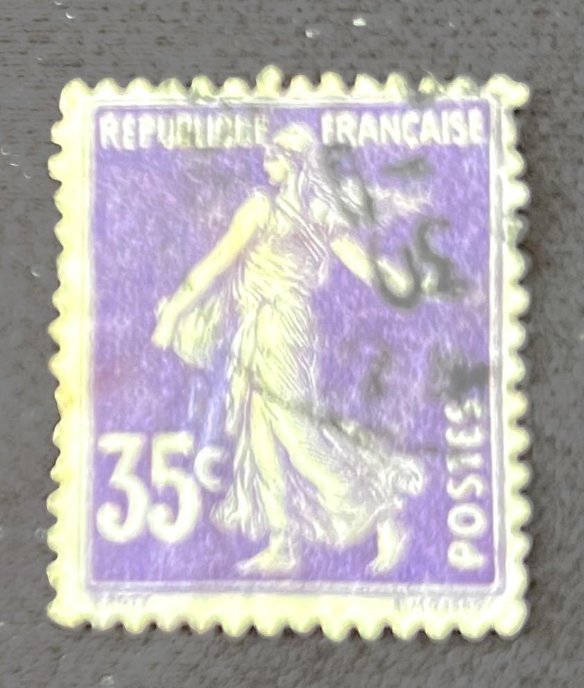 1906 Frankrijk Semeuse 35c Yvert 136 gebruikt, Verzenden, Gestempeld