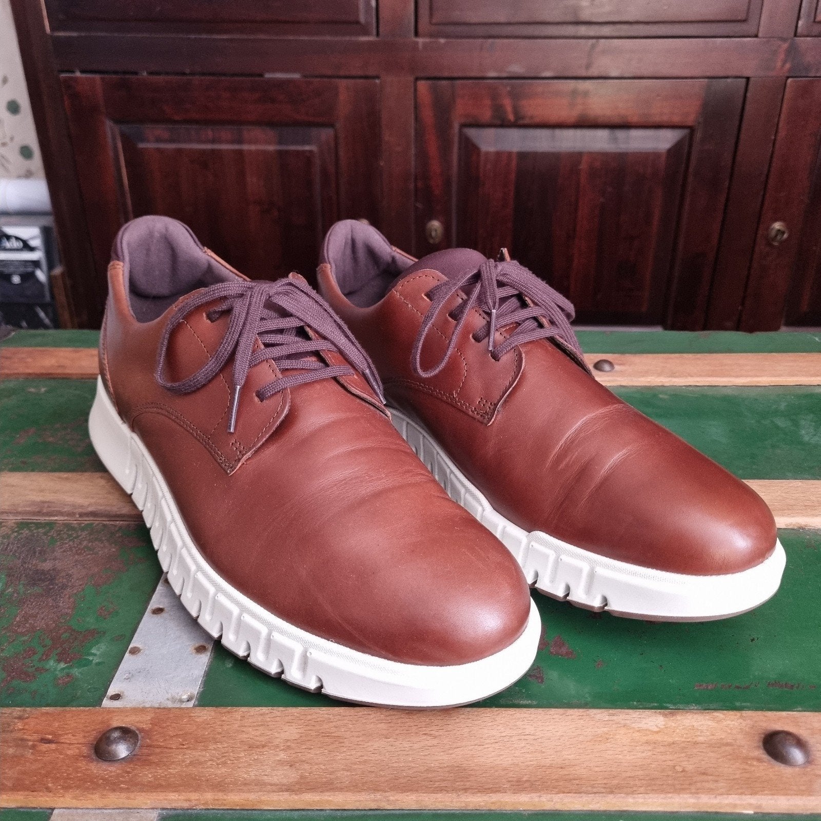 ECCO Gruuv Studio Maat 44 Cognac, Ecco, Bruin, Ophalen of Verzenden, Zo goed als nieuw
