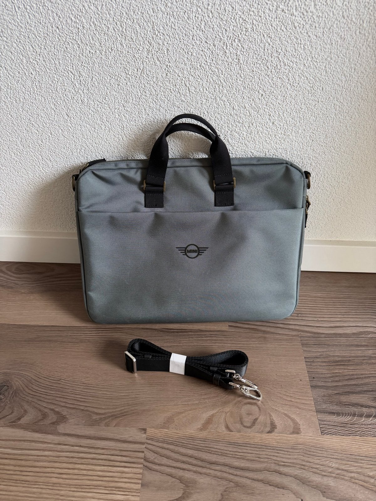 Mini Cooper Laptoptas / Schoudertas - Grijs/groen, Ophalen, 15 inch, Zo goed als nieuw