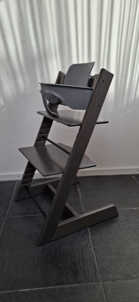 Stokke tripp trapp Hazy Grey met babyset als nieuw, Ophalen, Zo goed als nieuw, Meegroeistoel