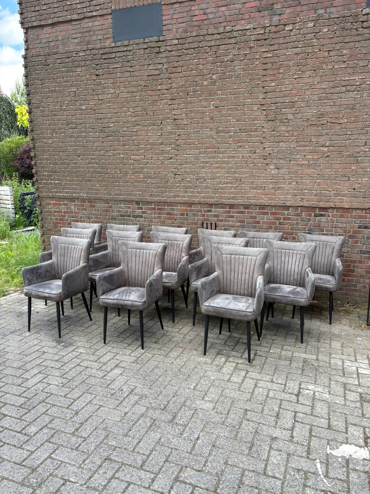 Partij eetkamerstoelen/ horecastoelen 14 stuks, Huis en Inrichting, Stoelen, Ophalen, Zo goed als nieuw, Grijs, Vijf, Zes of meer stoelen