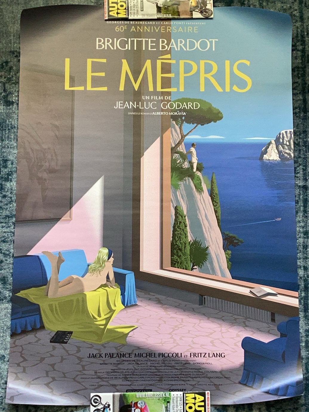 Le Mépris, filmposter van de gerestaureerde versie, Verzamelen, Posters, Ophalen of Verzenden, Zo goed als nieuw, Deurposter of groter