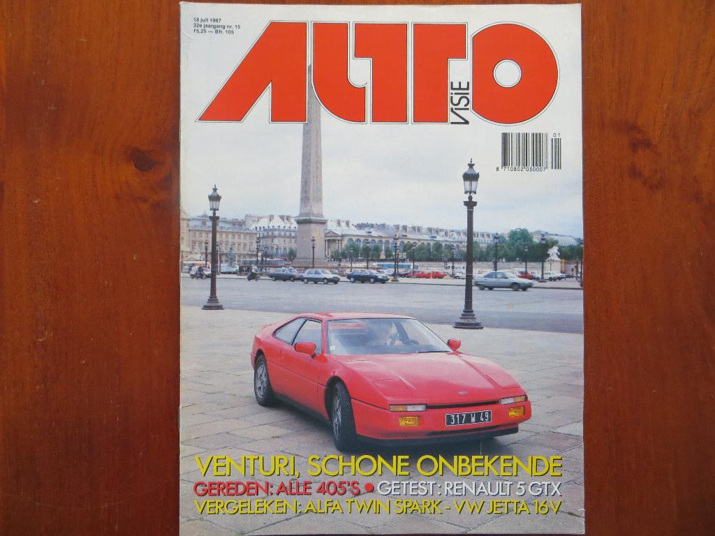 Autovisie 15 1987 Venturi, Peugeot 405, Renault 5 GTX, Alfa, Ophalen of Verzenden, Nieuw, Peugeot