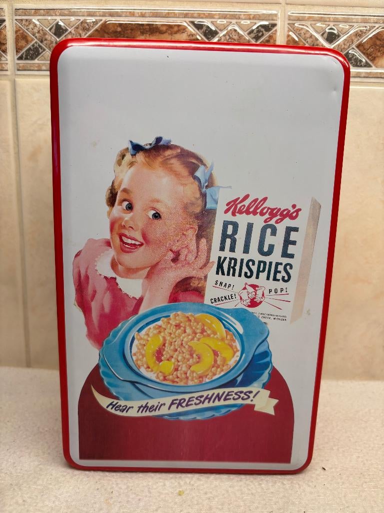 Blikken Trommel Kellogg's Rice Krispies, Ophalen of Verzenden