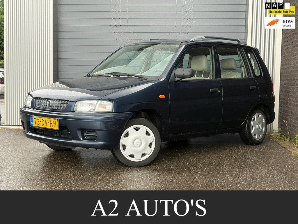 Mazda Demio 1.3 LX Nap, Auto's, Mazda, 31 €/maand, Blauw, Bedrijf, Grijs
