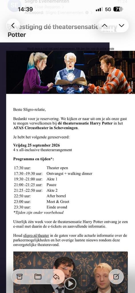 Harry Potter sligro all inclusief zijn al aangemeld, Tickets en Kaartjes, Twee personen, September, Overige typen