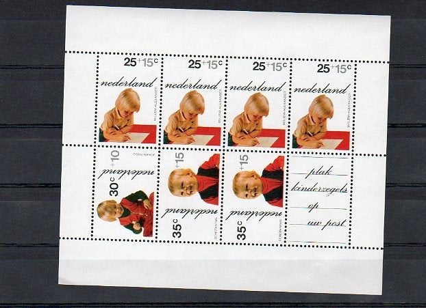 Nvph 1024 kinderblok 1972 postfris, Postzegels en Munten, Postzegels | Nederland, Ophalen of Verzenden, Na 1940, Postfris