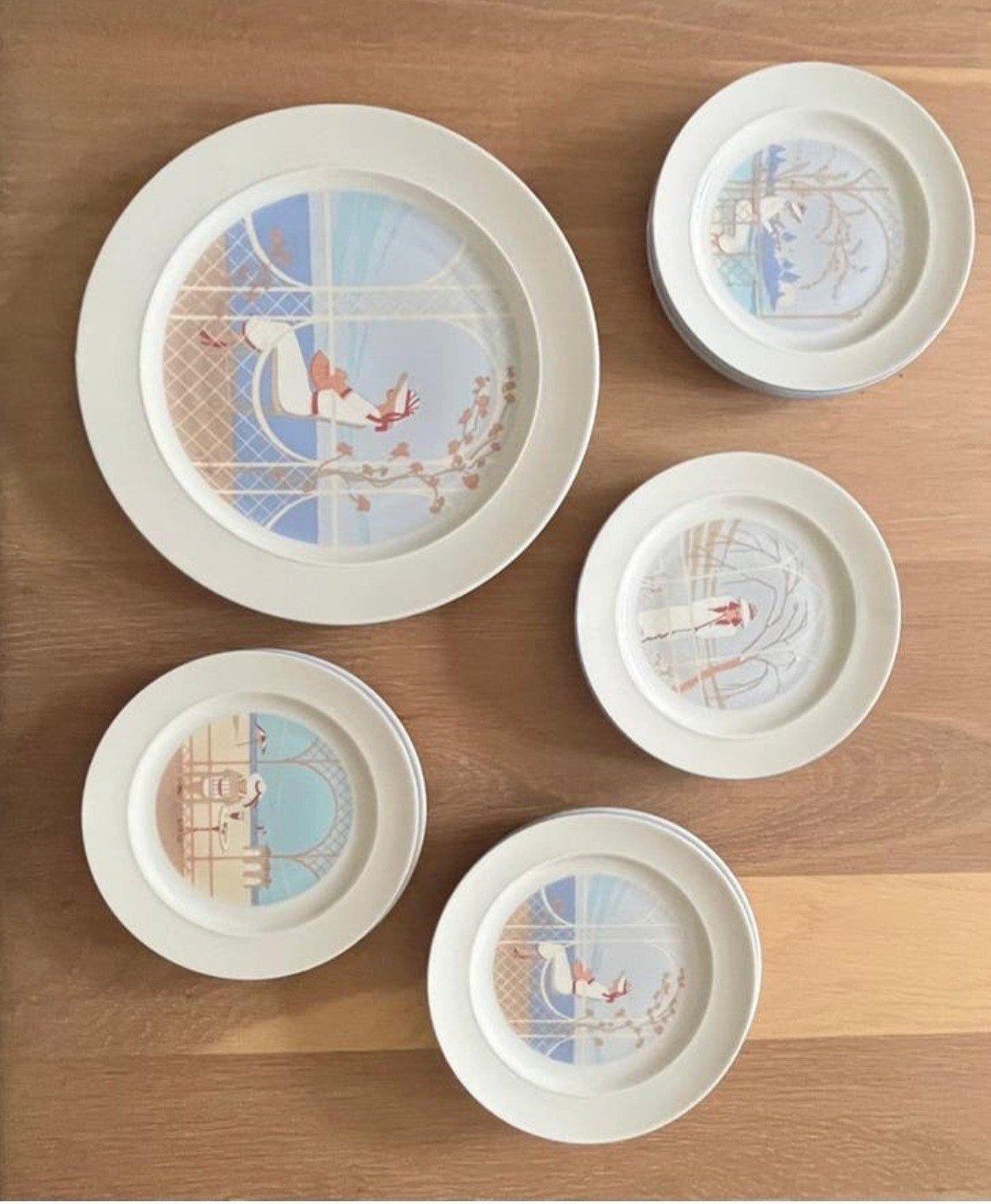 Winterlingen Kirchenlamitz porselein borden, Huis en Inrichting, Keuken | Servies, Zo goed als nieuw, Bord(en), Vintage, Porselein