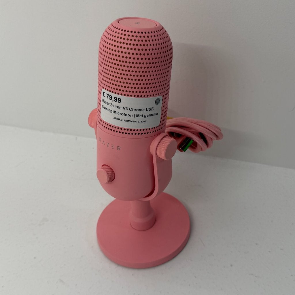 Razer Seiren V3 Chroma USB Gaming Microfoon | Met garantie, Dordrecht@usedproducts.nl, Toulonselaan 72, Ophalen of Verzenden, Zo goed als nieuw