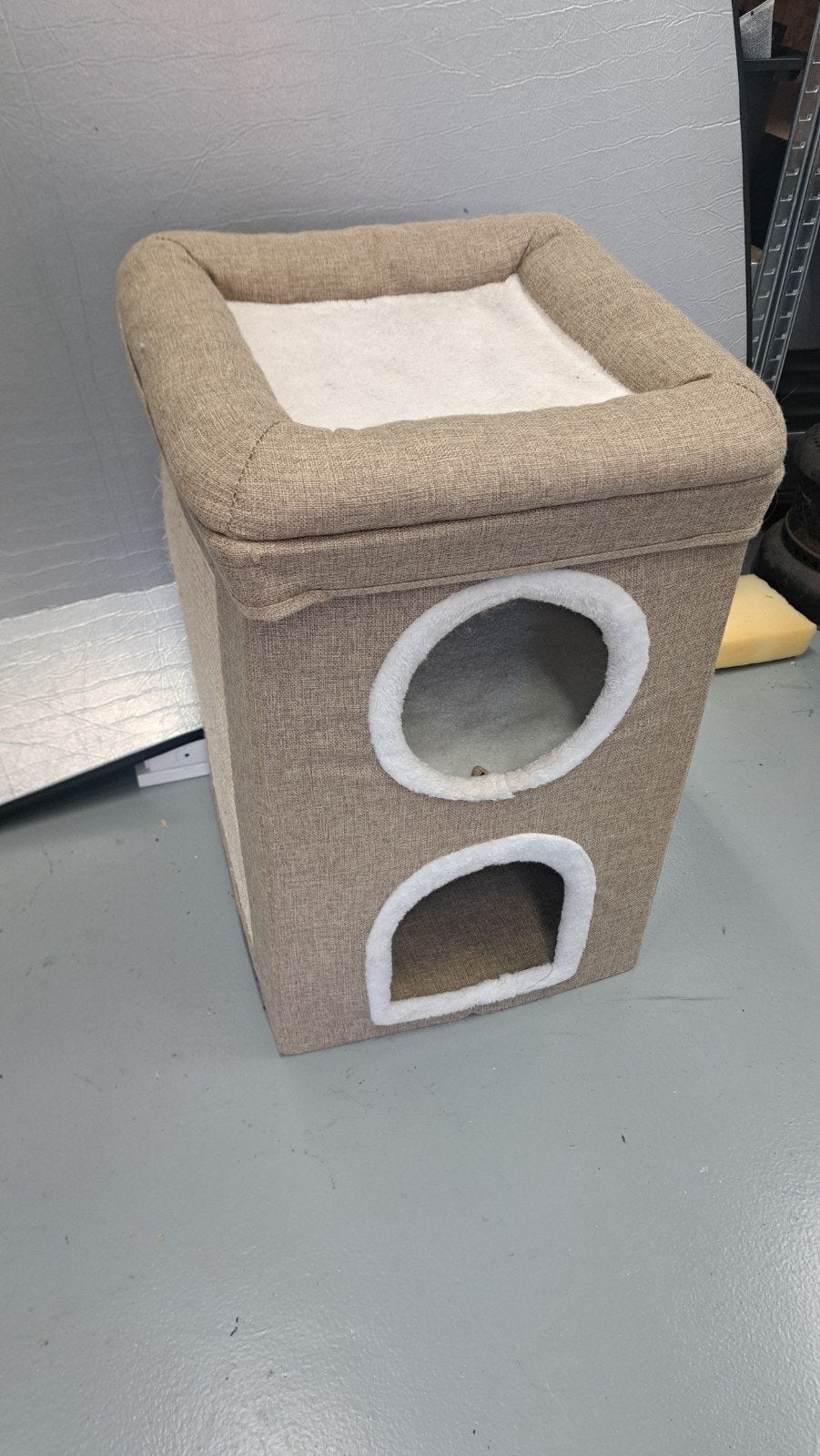kattenkrabpaal met huisje, Dieren en Toebehoren, Ophalen, Krabton