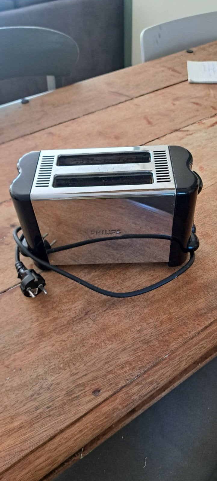 Philips Broodrooster - Zwart/RVS, Witgoed en Apparatuur, Broodroosters, Ophalen, Gebruikt