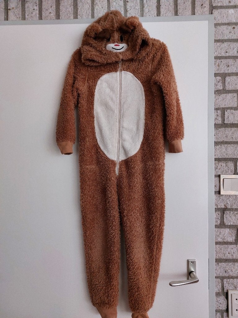 Rendier Onesie, mt 116/122 (6-7 jaar), Kinderen en Baby's, Ophalen of Verzenden, Zo goed als nieuw, Jongen of Meisje