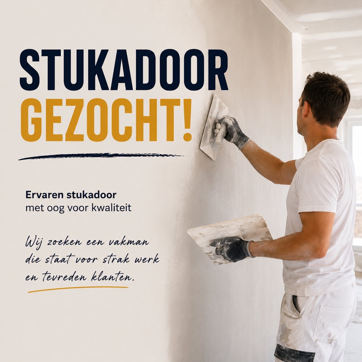 Stukadoor gezocht zwolle, Ophalen of Verzenden