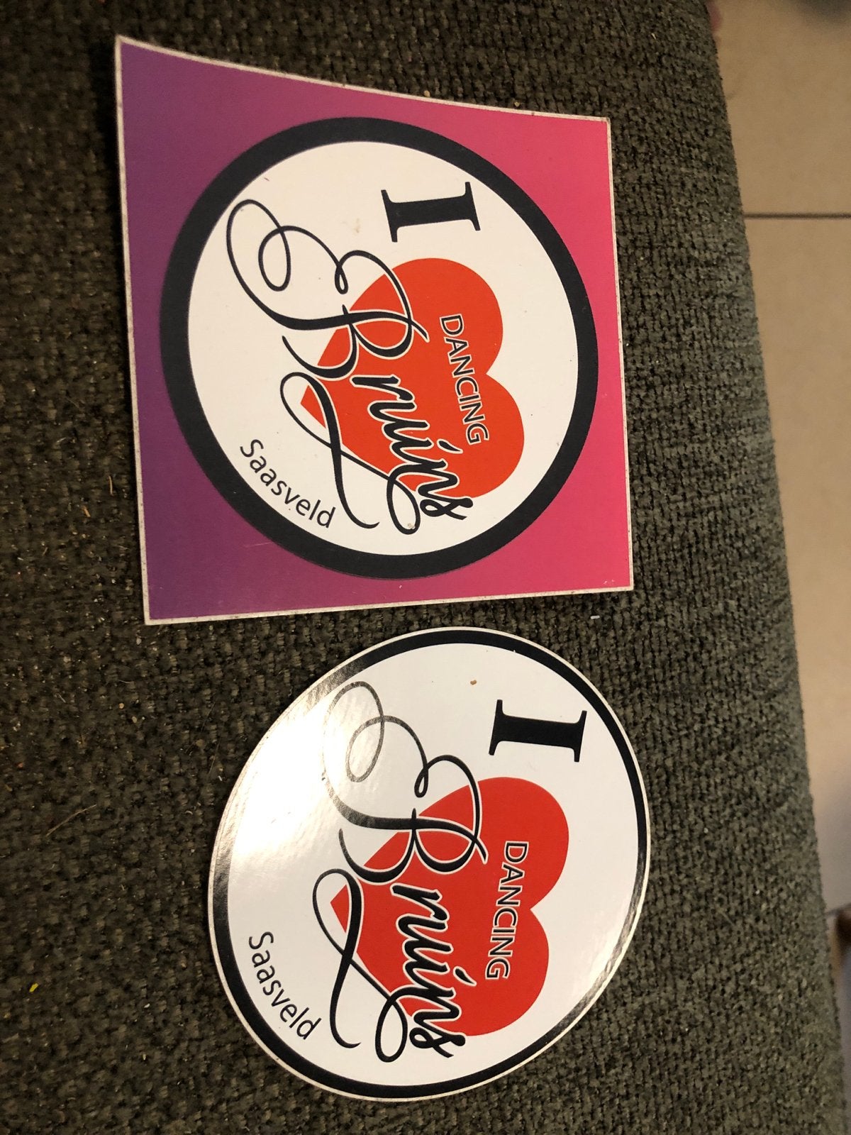 I Love Bruin's Dancing Saasveld stickers, Ophalen of Verzenden, Nieuw, Meerdere stickers