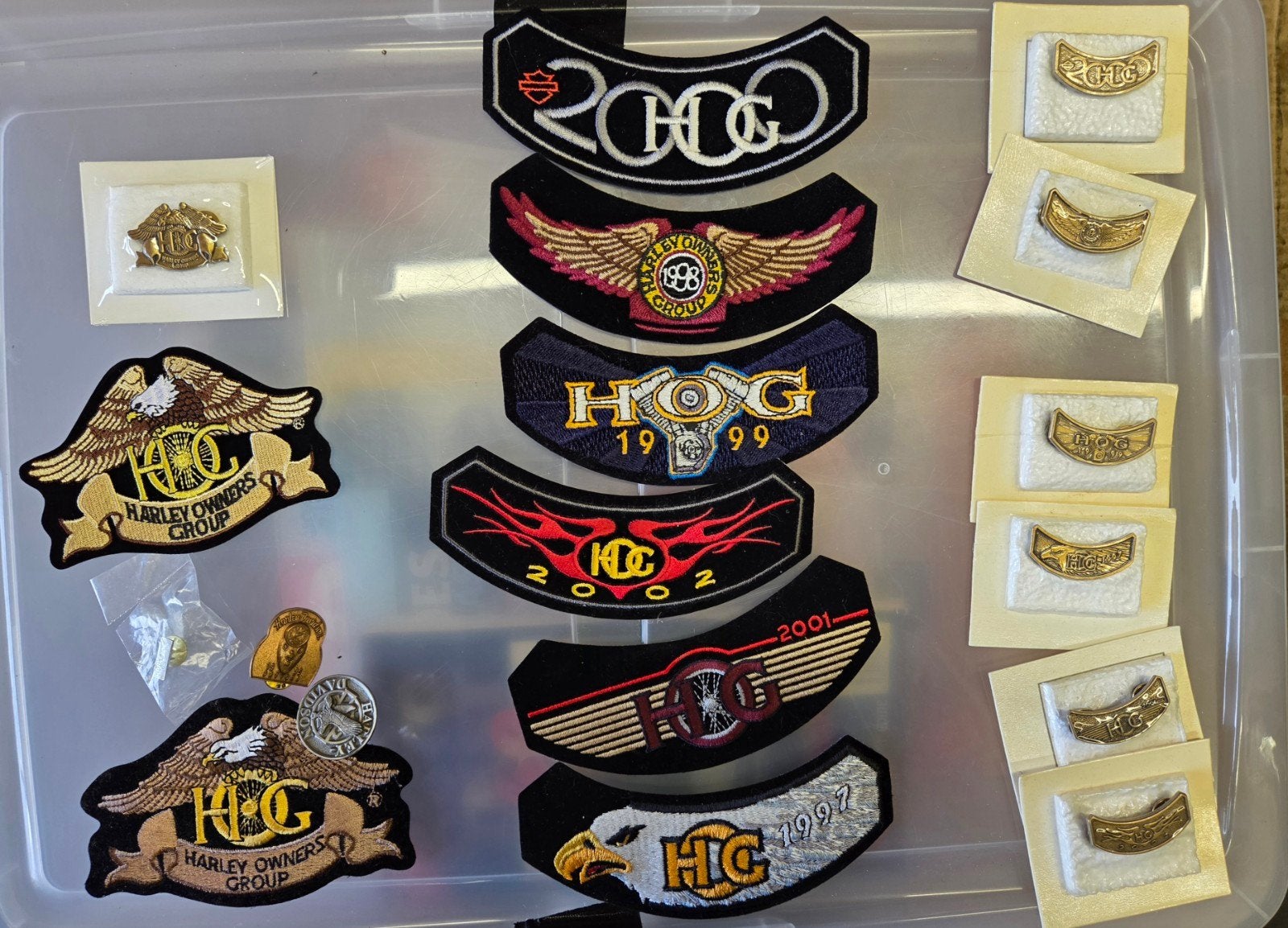 Harley-Davidson HOG Patches en Pins Collectie, Motoren, Ophalen of Verzenden