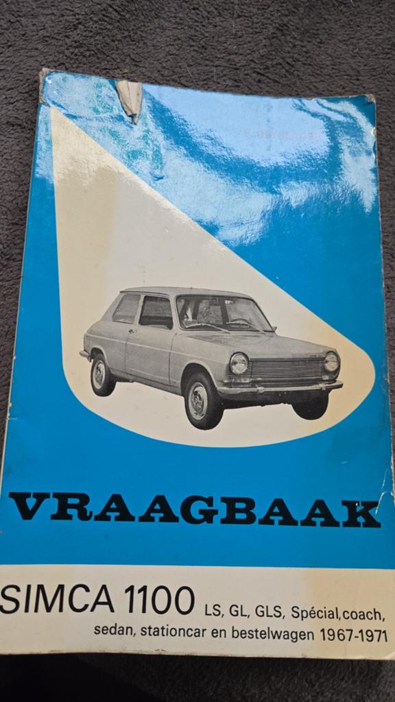 Vraagbaak Simca 1100 (1967-1971), Ophalen of Verzenden, Gelezen, Overige merken