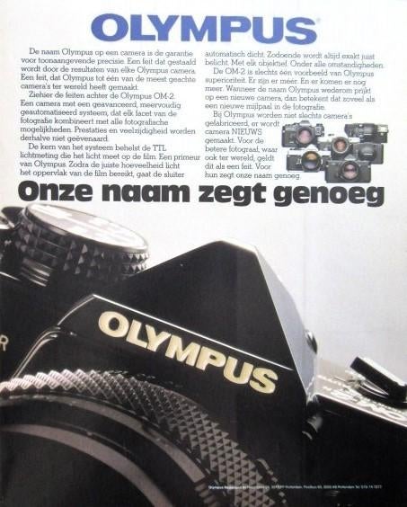 9 vintage advertenties reclames Olympus camera 1981 foto, Ophalen of Verzenden, Gebruikt, Overige typen