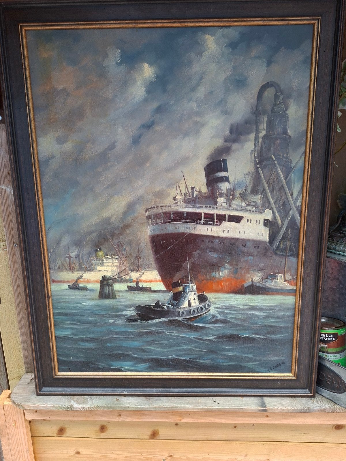 mooi haven tafreel, Antiek en Kunst, Kunst | Schilderijen | Klassiek, Ophalen of Verzenden