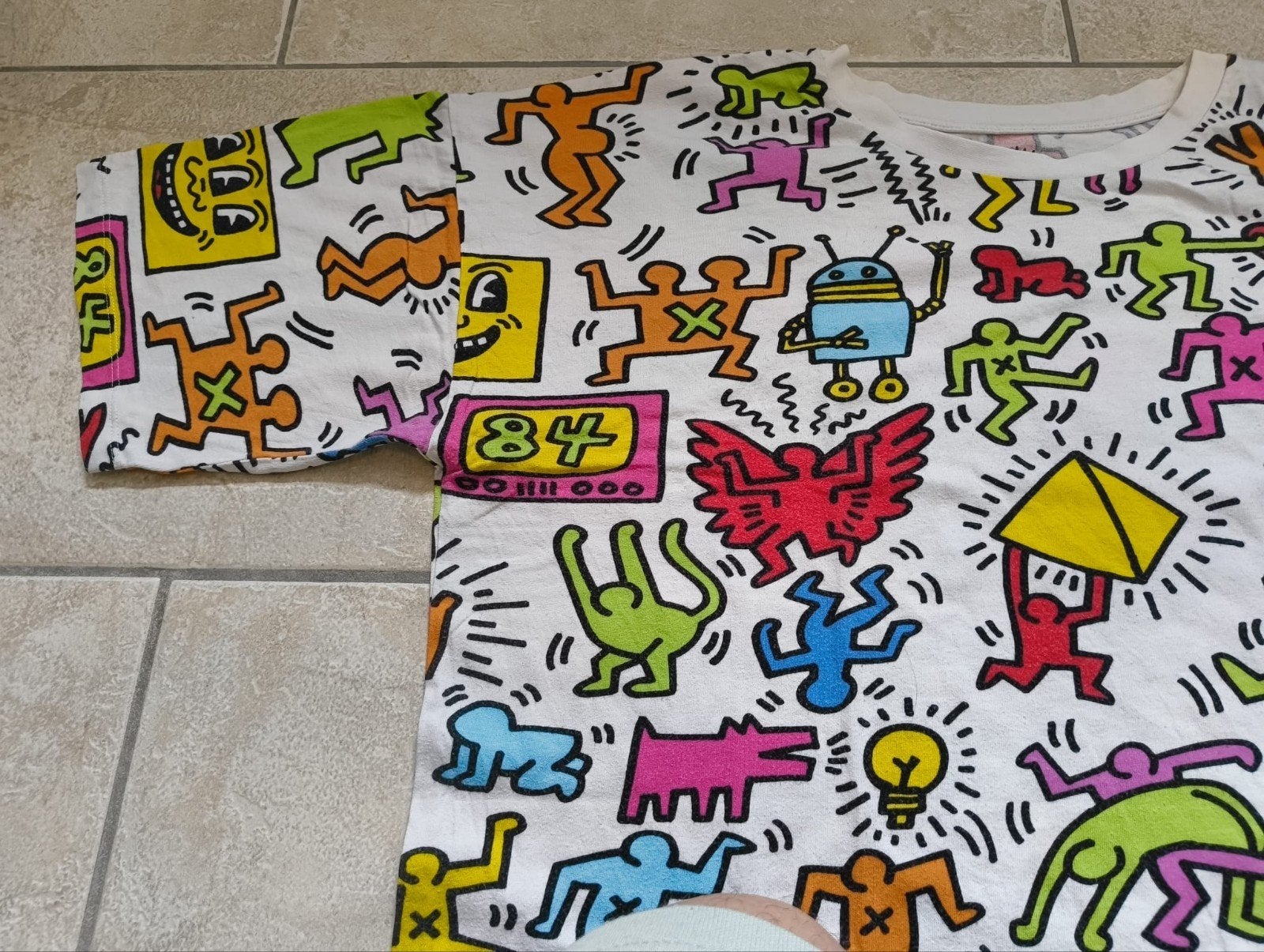 Keith Haring longshirt - Maat M, Kleding | Dames, Maat 38/40 (M), Keith Haring, Meerkleurig, Ophalen of Verzenden